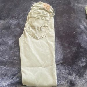 American eagle army green skinny jeans